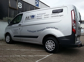 Fahrzeugbeschriftung A&T Elektroteile GmbH